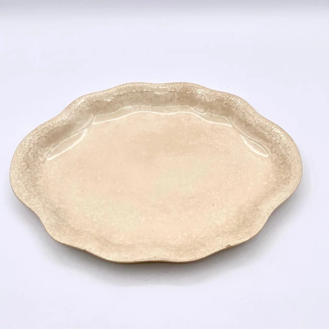 Antique Shabby Chic Small Oval Ironstone Platter With Delicate Scroll Decorative Edge - Etsy | Etsy (US)