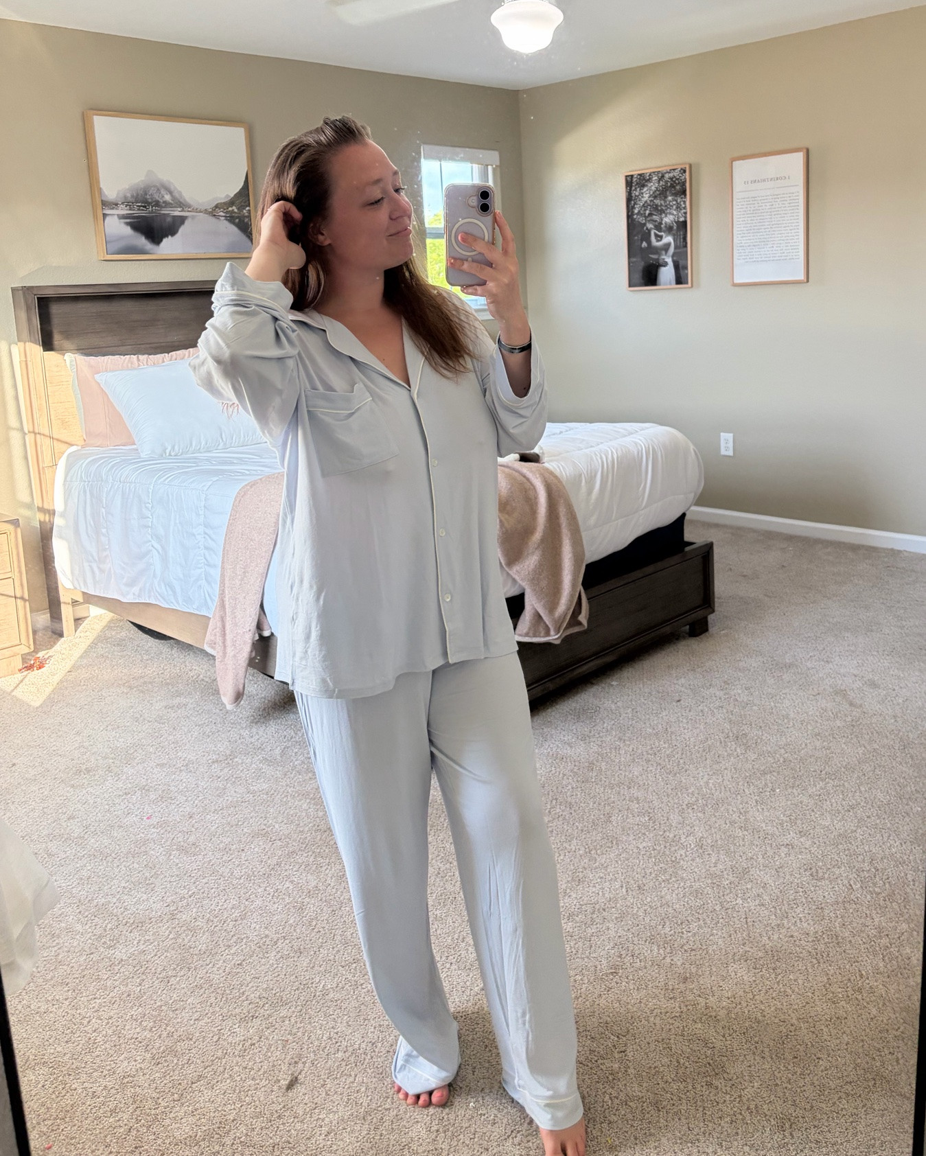 the dreamiest + coziest sleep set you'll ever own ☁️✨  - linking it below for you guys because i don't know if I'll be wearing anything else for the foreseeable future 🥹🤍

#LTKMothersDay #LTKselfcare #LTKootd