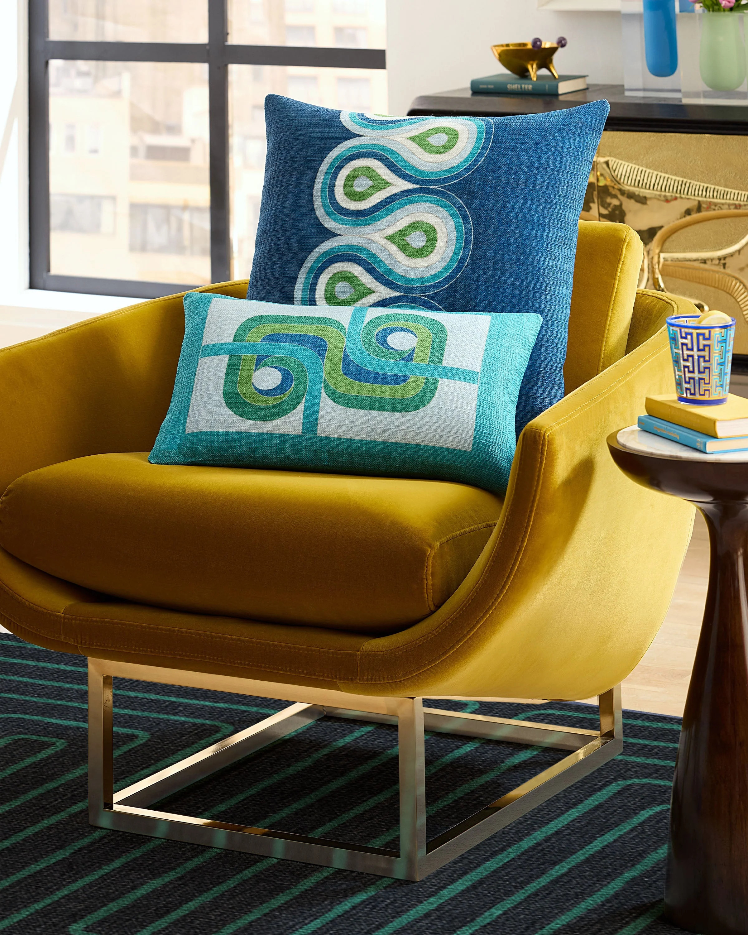 Inkdrop Ivory Woven Throw Pillow by Jonathan Adler | Ruggable | Ruggable