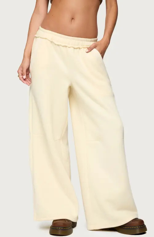EDIKTED Kori Oversize Baggy Sweatpants in Yellow at Nordstrom, Size Small | Nordstrom