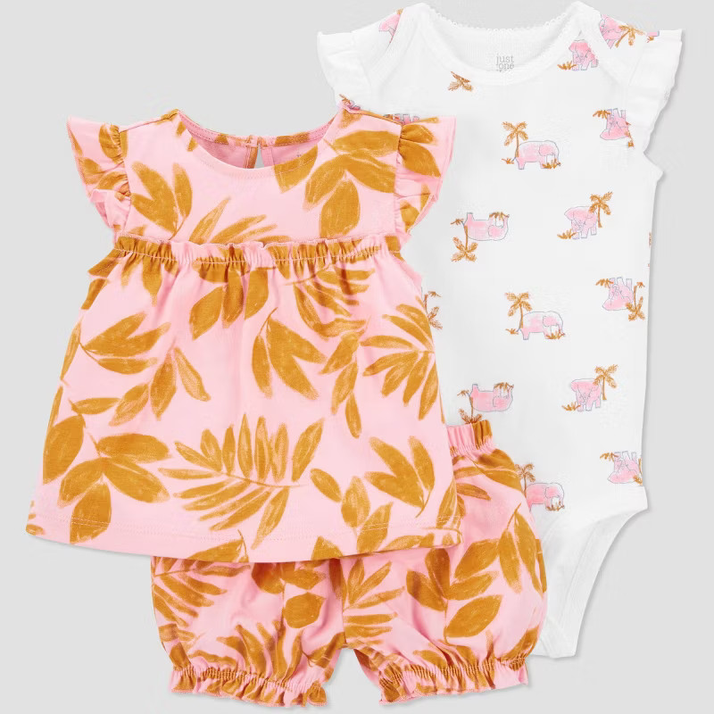 Baby Girls' Floral Top & Bottom Set - Just One You® made by carter's Rust Pink | Target
