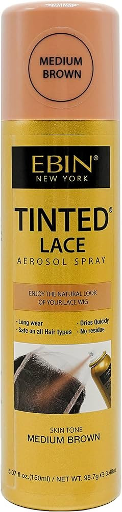 Tinted Lace Aerosol Spray - Medium Brown 5.07oz/ 150ml, Quick dry, Water Resistant, No Residue, W... | Amazon (US)