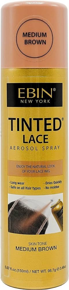 Tinted Lace Aerosol Spray - Medium Brown 5.07oz/ 150ml, Quick dry, Water Resistant, No Residue, W... | Amazon (US)