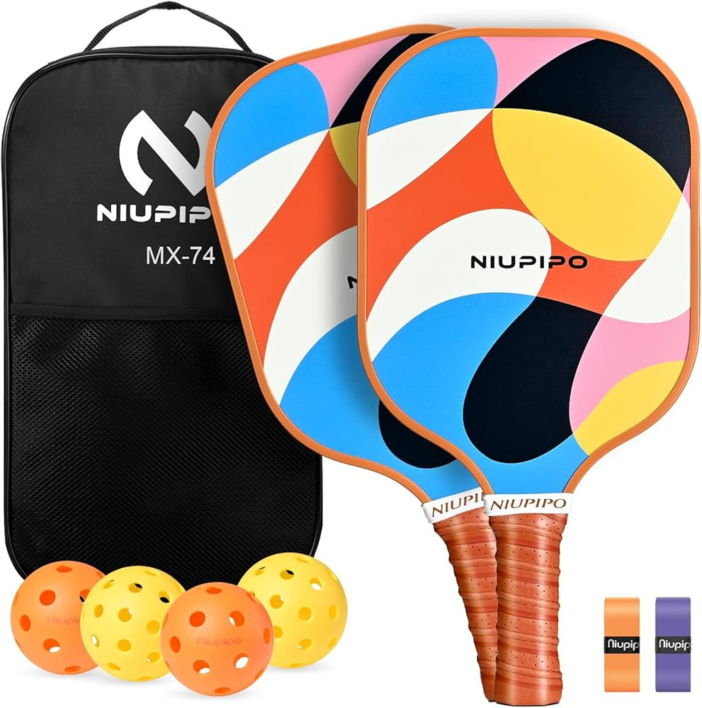 [Standard Size Pickleball Paddles] Widebody niupipo pickleball paddles set of 2 design with a 4.8... | Amazon (US)