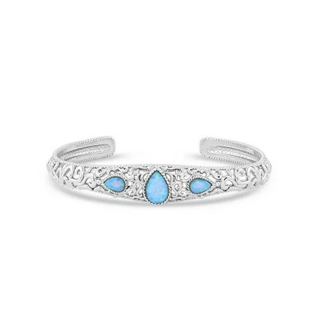 Montana Silversmiths Women s Western Lifestyle Inspired Bracelet Crystal Pools Silver Cuff | Walmart (US)