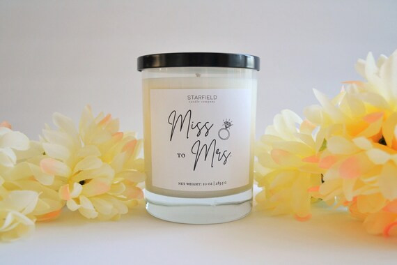 MISS TO MRS. candle | Candle for the Bride | Engagement Gift | Bridal Shower Gift | Natural Soy C... | Etsy (US)