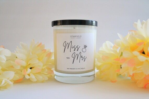 MISS TO MRS. candle | Candle for the Bride | Engagement Gift | Bridal Shower Gift | Natural Soy C... | Etsy (US)