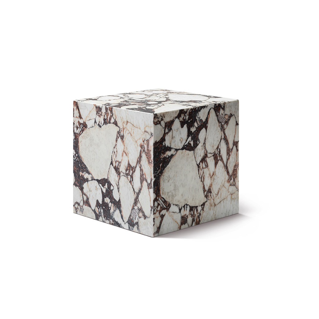 Kaia Marble Plinth Cube Small Side Table | Eternity Modern