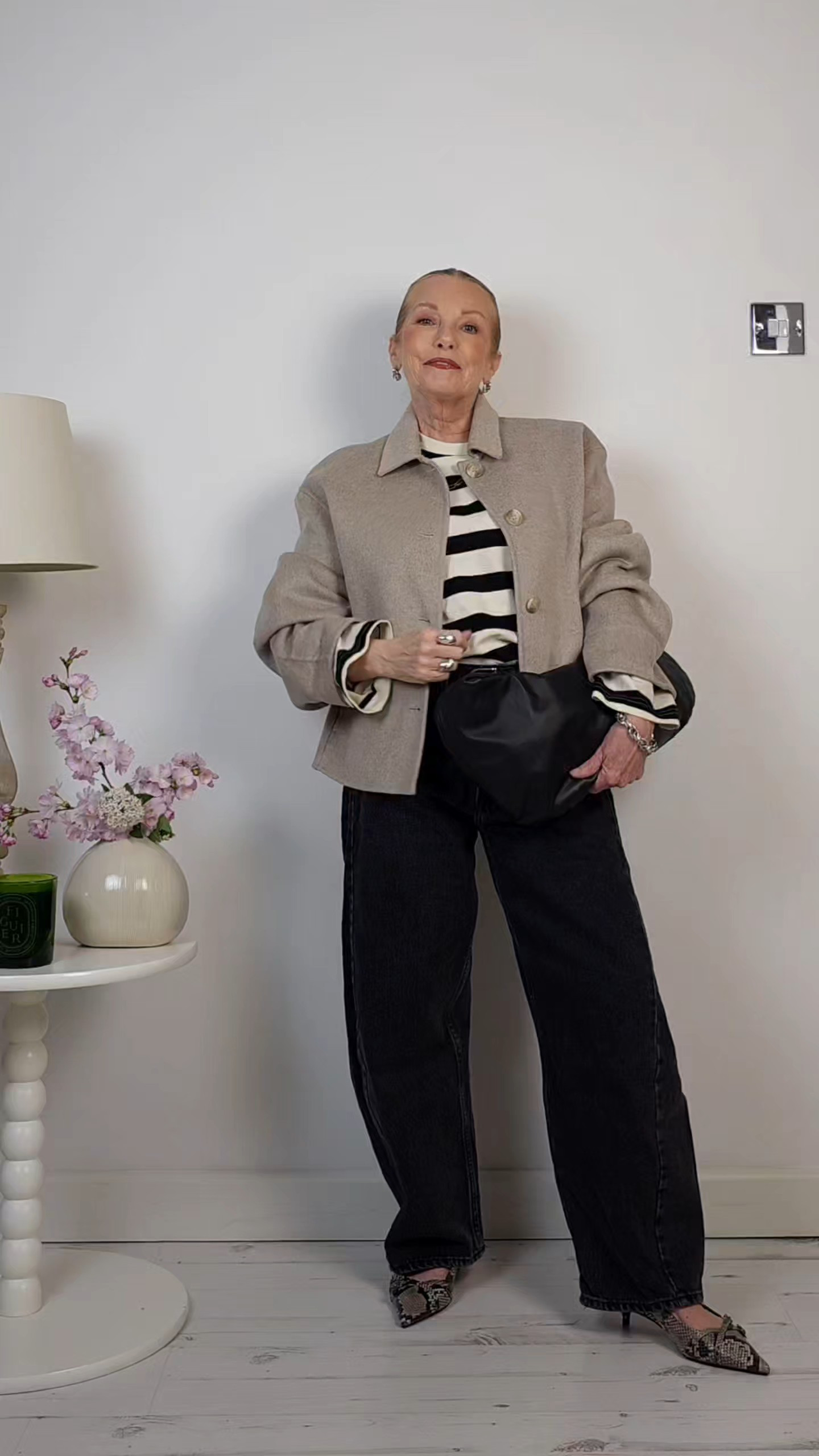 There really are no style rules...wearing black barrel leg jeans, stripe top, neutral jacket

#LTKuk #LTKstyletip #LTKspring