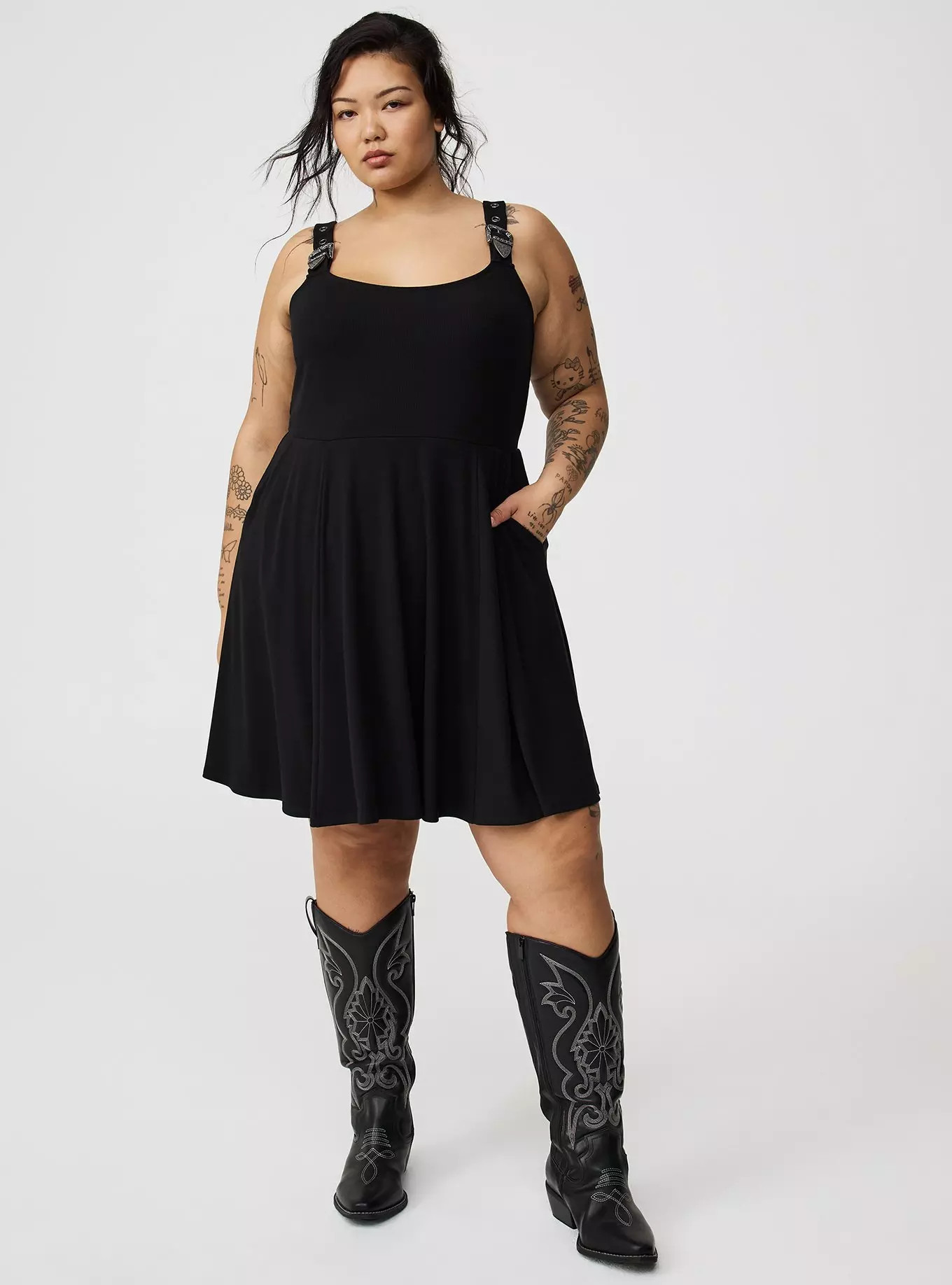 Mini Western-Buckle Tank Dress | Torrid (US & Canada)