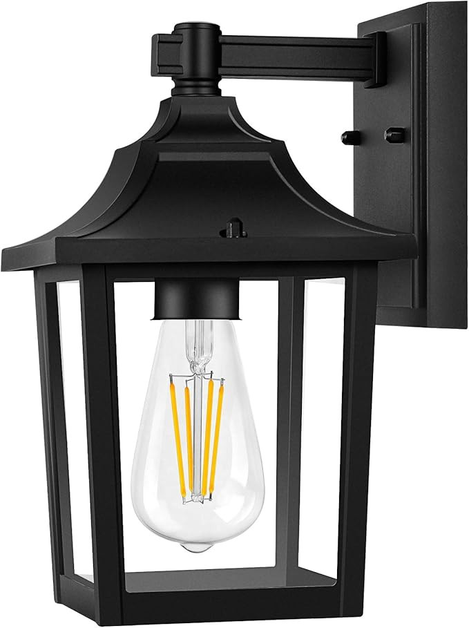 Outdoor Wall Lights, Black Outdoor Light Fixtures Wall Mount Porch Lights, Exterior Light Fixture... | Amazon (US)