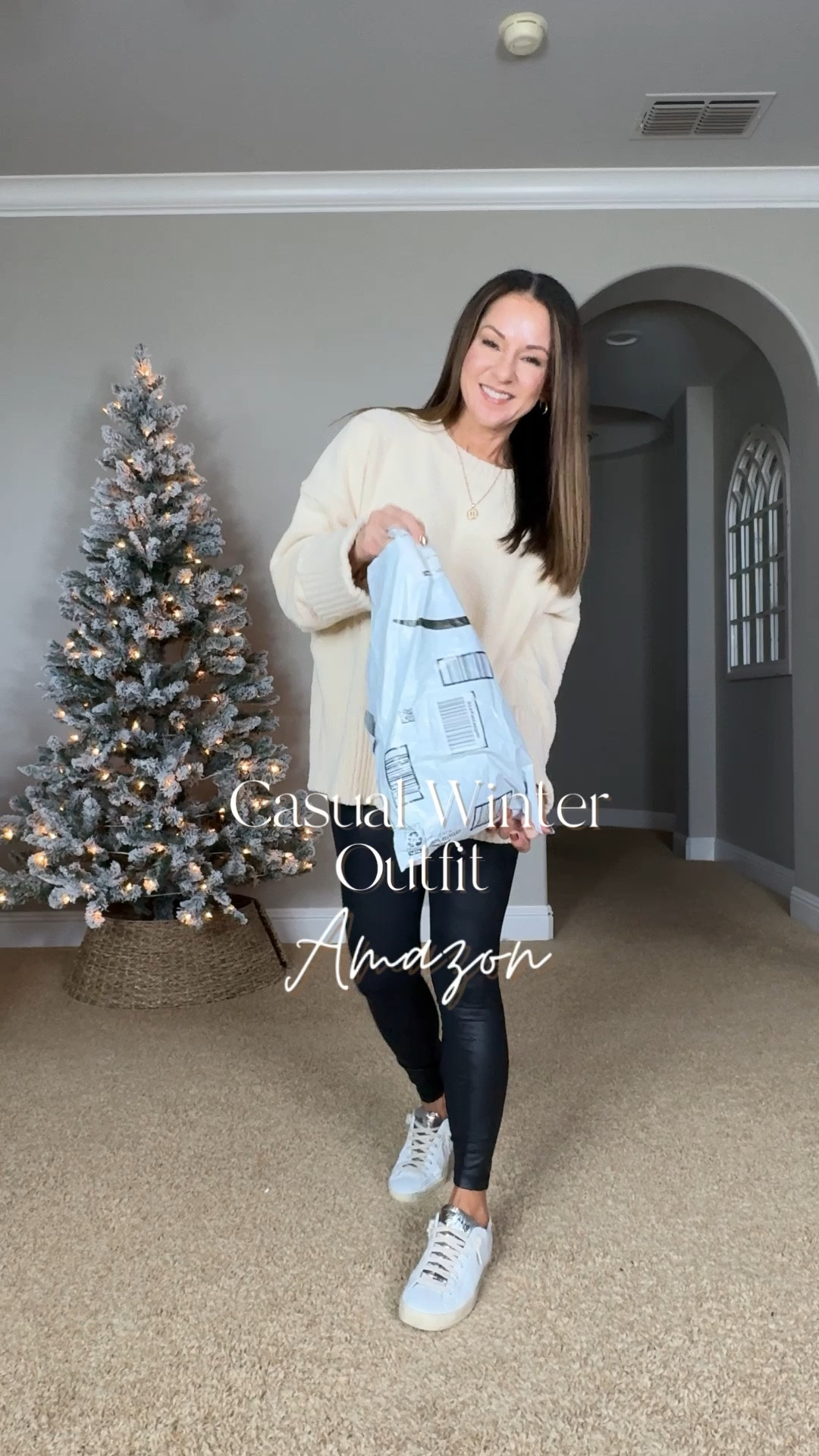 Casual winter outfit 

The softest sweater ever, not itchy or scratchy! Wearing size XS sweater, S flannel shirt, XS faux leather leggings (no front seam)! I linked similar Chelsea boots 

Winter  Winter clothes  Winter outfit  Casual outfit  Casual winter outfit  Sweater  Sweater weather  Leggings  Faux leather leggings  Bag  Crossbody bag  Chelsea boots  Booties  Necklace  Petite fashion

#LTKSeasonal #LTKstyletip #LTKover40