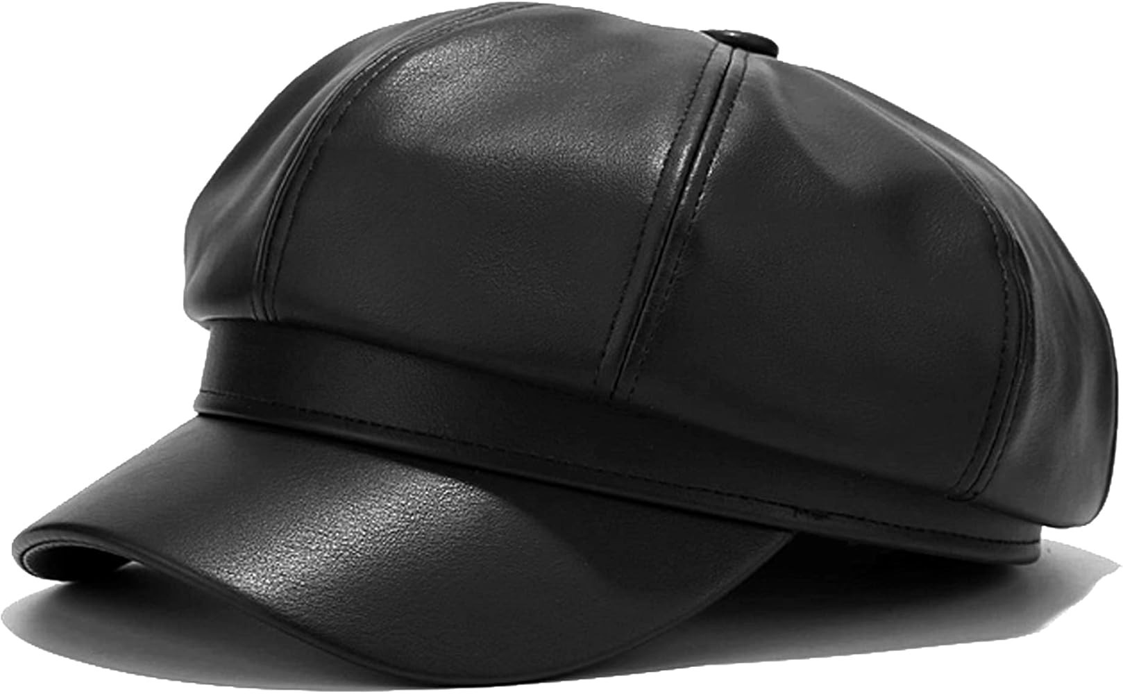Voilipex Womens PU Leather Newsboy Cap 8 Panel Paperboy Newsie Cap Bakerboy Cap Beret Cabbie Cap ... | Amazon (US)