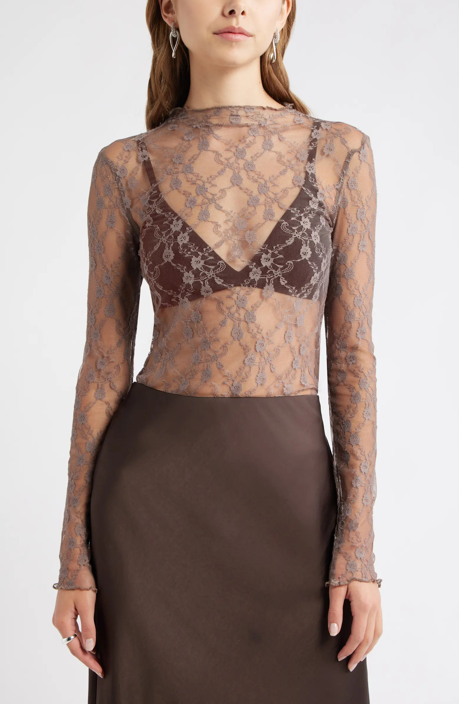 Floral Stretch Lace Top | Nordstrom