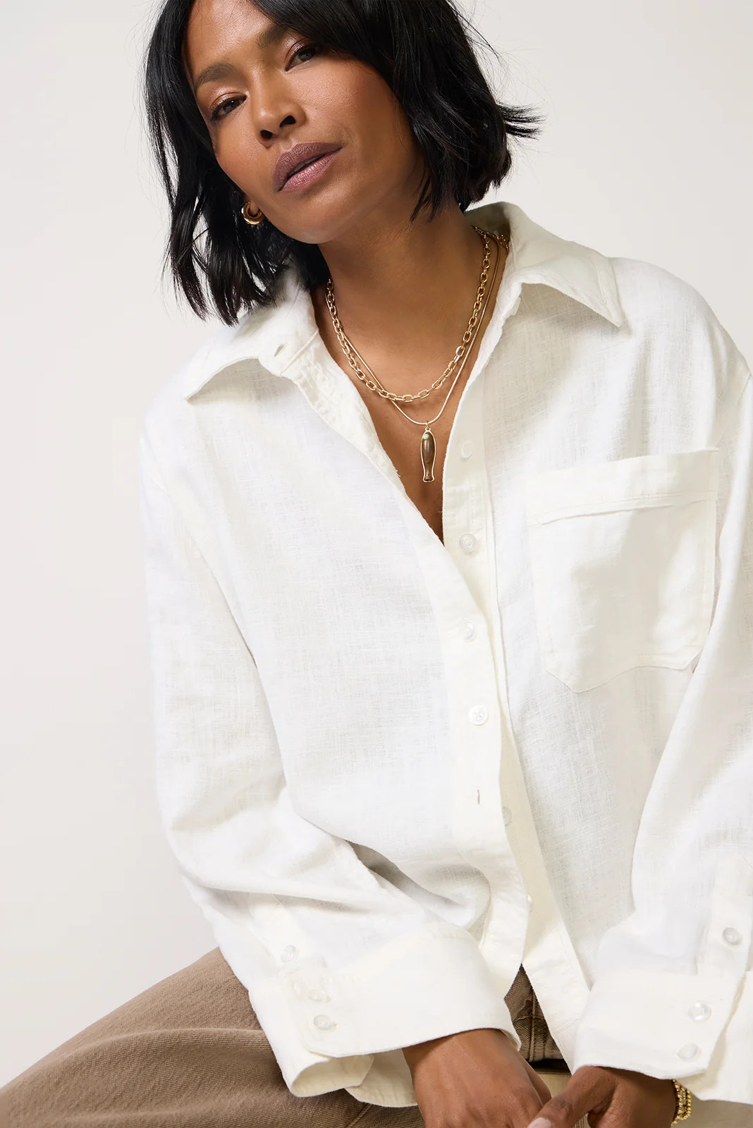 Linen Laurel Top | Evereve