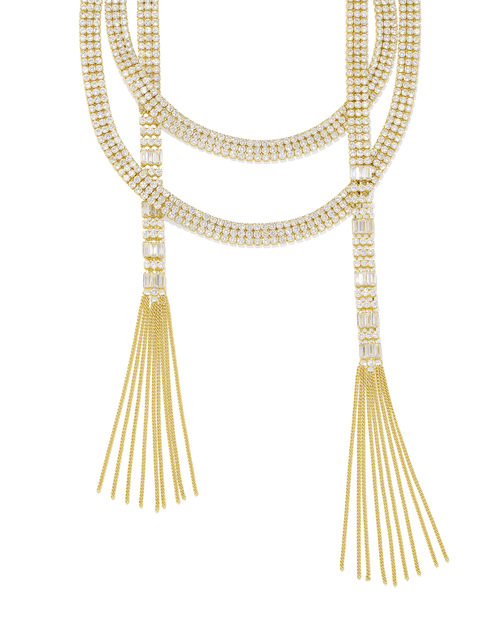Dolly Parton x Kendra Scott Gold Statement Wrap Necklace in White Crystal | Kendra Scott