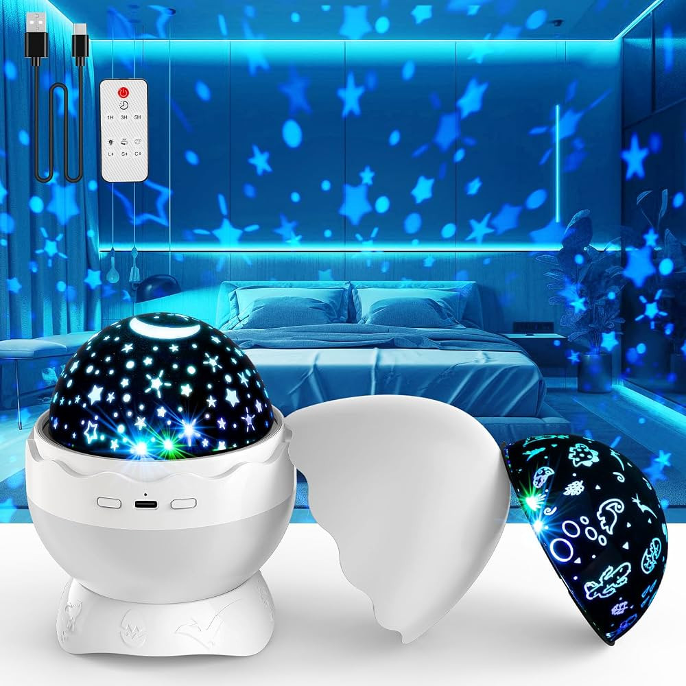 artidoo Night Light for Kids - Star Projector for Bedroom with 2 Theme(Dinosaur & Starry Sky - Ni... | Amazon (US)