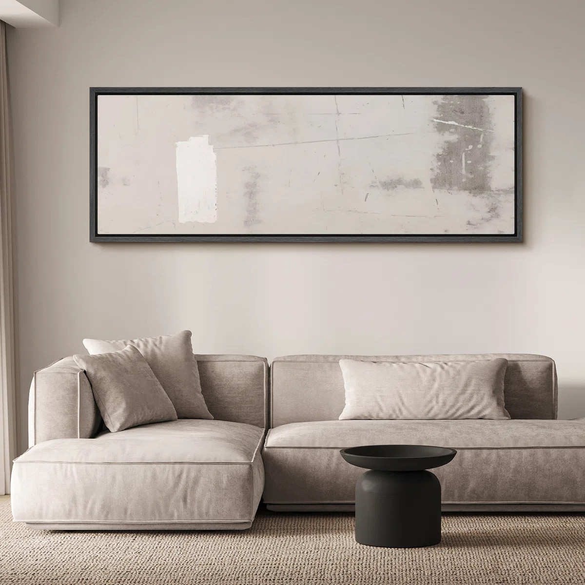 Minimal Landscape " Abstract Minimalist Texture In Neutral Tones Antique Retro Colorful Bedroom L... | Wayfair North America