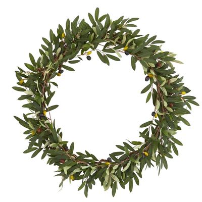 23” Olive Artificial Wreath | Nearly Natural