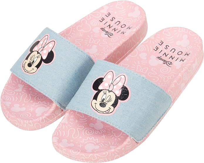 Disney Girls' Minnie Mouse Sandals - Slip-On Slides (Little Kid) | Amazon (US)