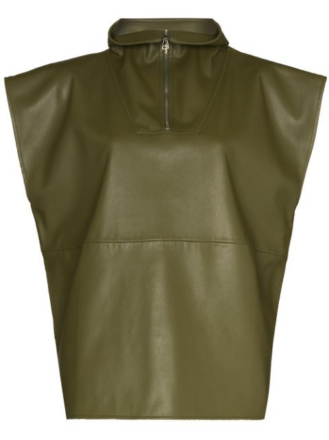 half-zip oversized gilet | Farfetch (US)