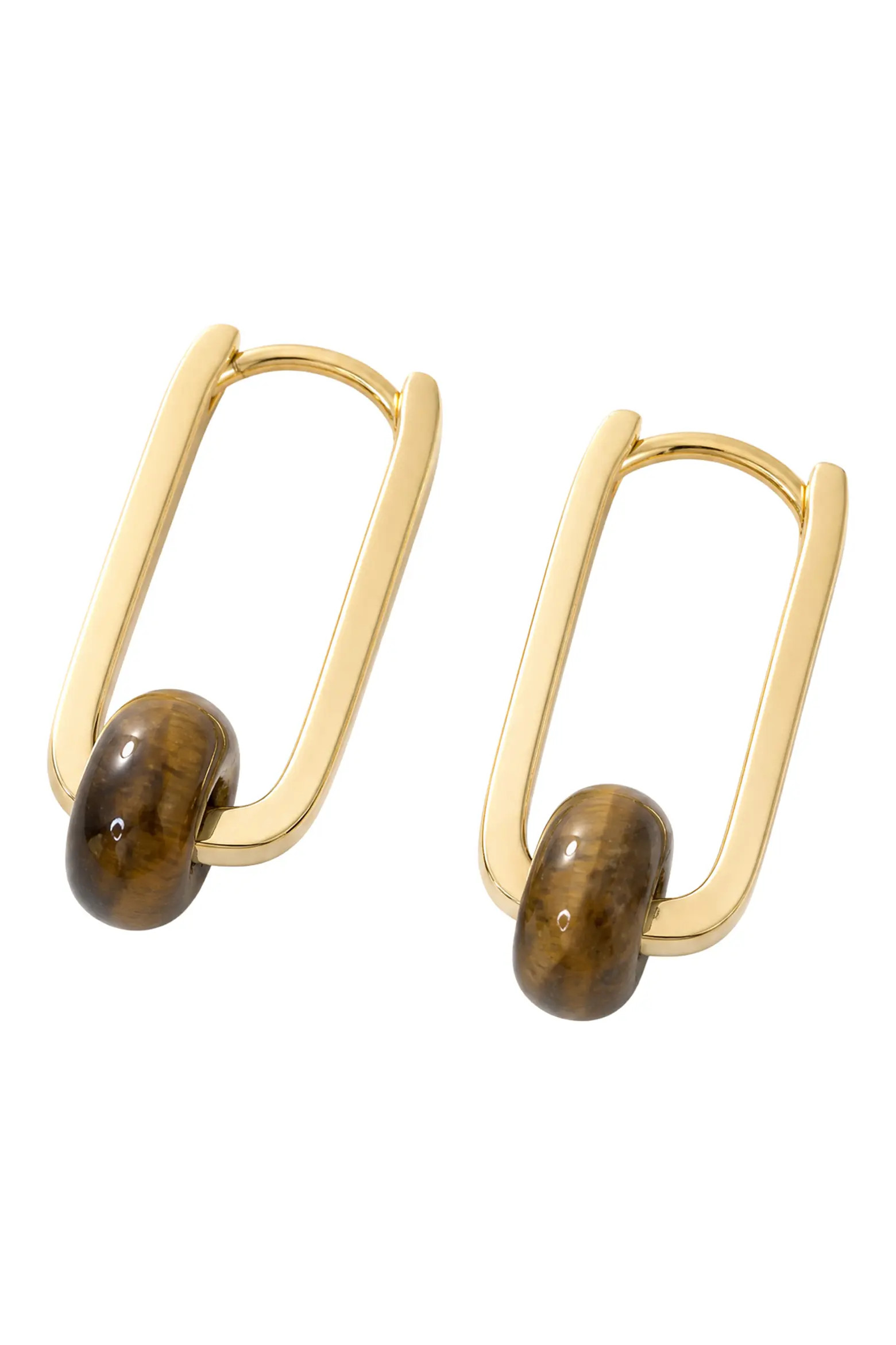 ARGENTO VIVO Tiger's Eye Huggie Hoop Earrings (Women) | Nordstrom | Nordstrom