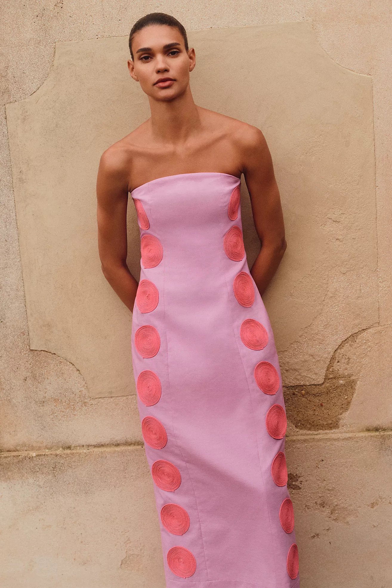 The Wolf Gang Filipa Cotton-Linen Embroidered Maxi Dress | Anthropologie (US)