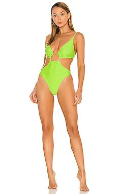 Camila Coelho Franny One Piece in Lime from Revolve.com | Revolve Clothing (Global)