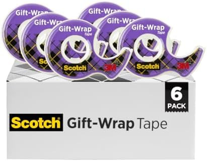 Scotch Gift Wrap Tape, Invisible, Holiday Gift Wrapping Supplies for Christmas Presents and Gift ... | Amazon (US)
