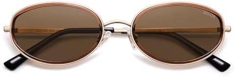 SOJOS Trendy Oval Round Polarized Sunglasses for Women Men, Chic Retro Narrow Circle Sunnies SJ12... | Amazon (US)