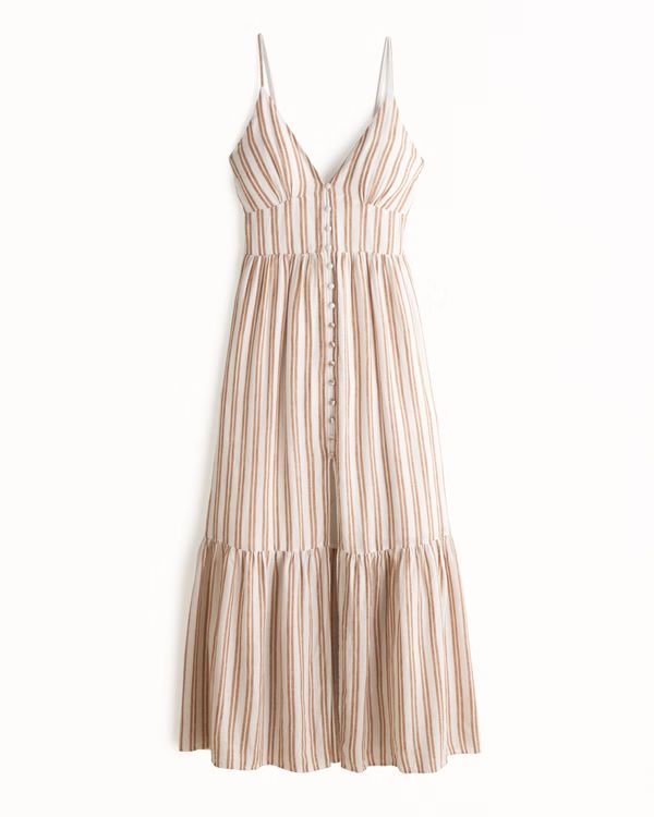 Button-Through Maxi Dress | Abercrombie & Fitch (US)