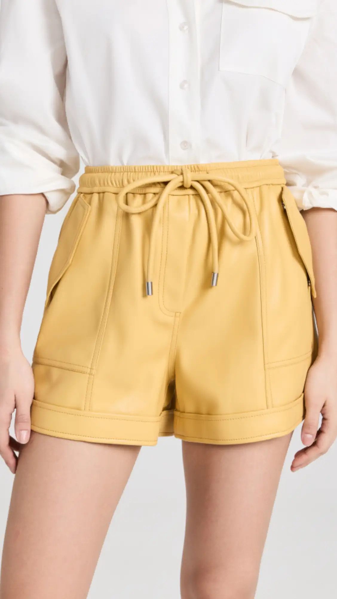 Doah Faux Leather Drawstring Shorts | Shopbop