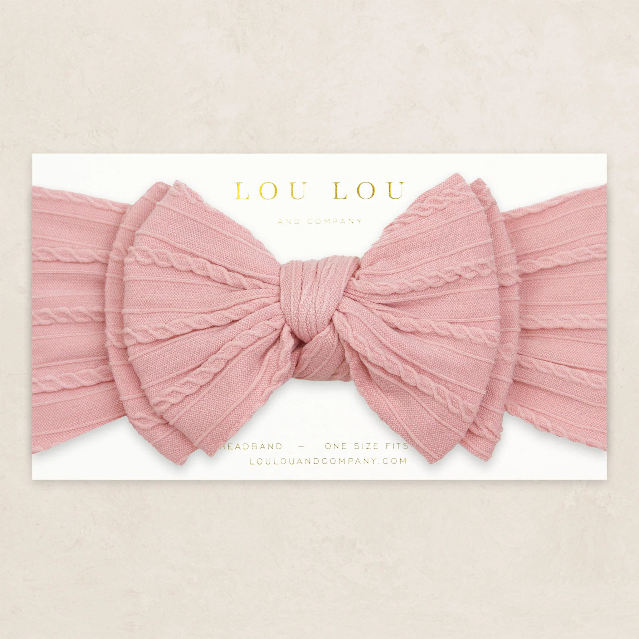 Cable Knit Headband - Rose | Lou Lou & Company