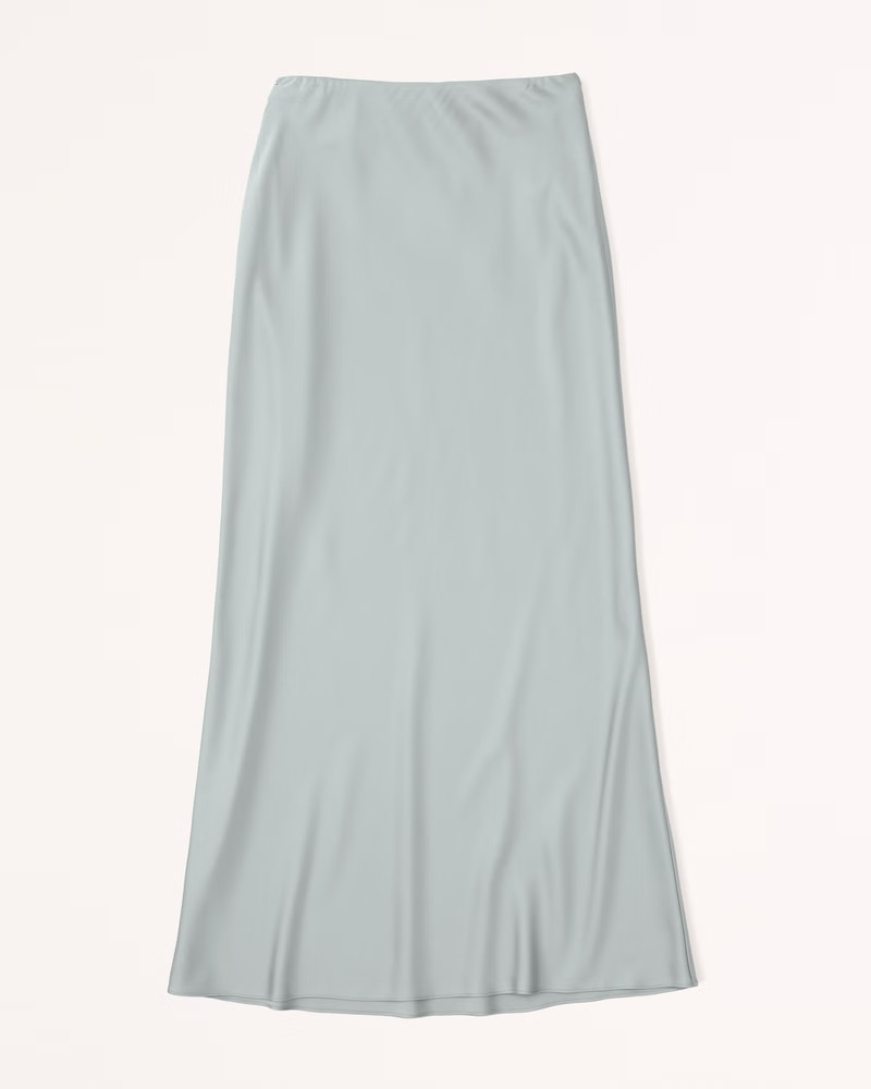 Satin Column Maxi Skirt | Abercrombie & Fitch (US)
