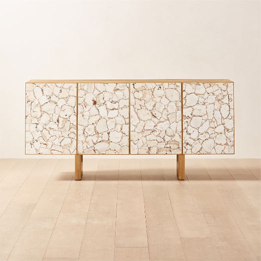 Lina Modern Stone Credenza + Reviews | CB2 | CB2
