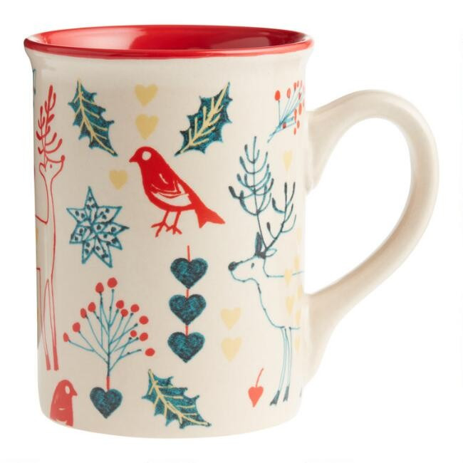 Tall Multicolor Christmas Critters Mug | World Market