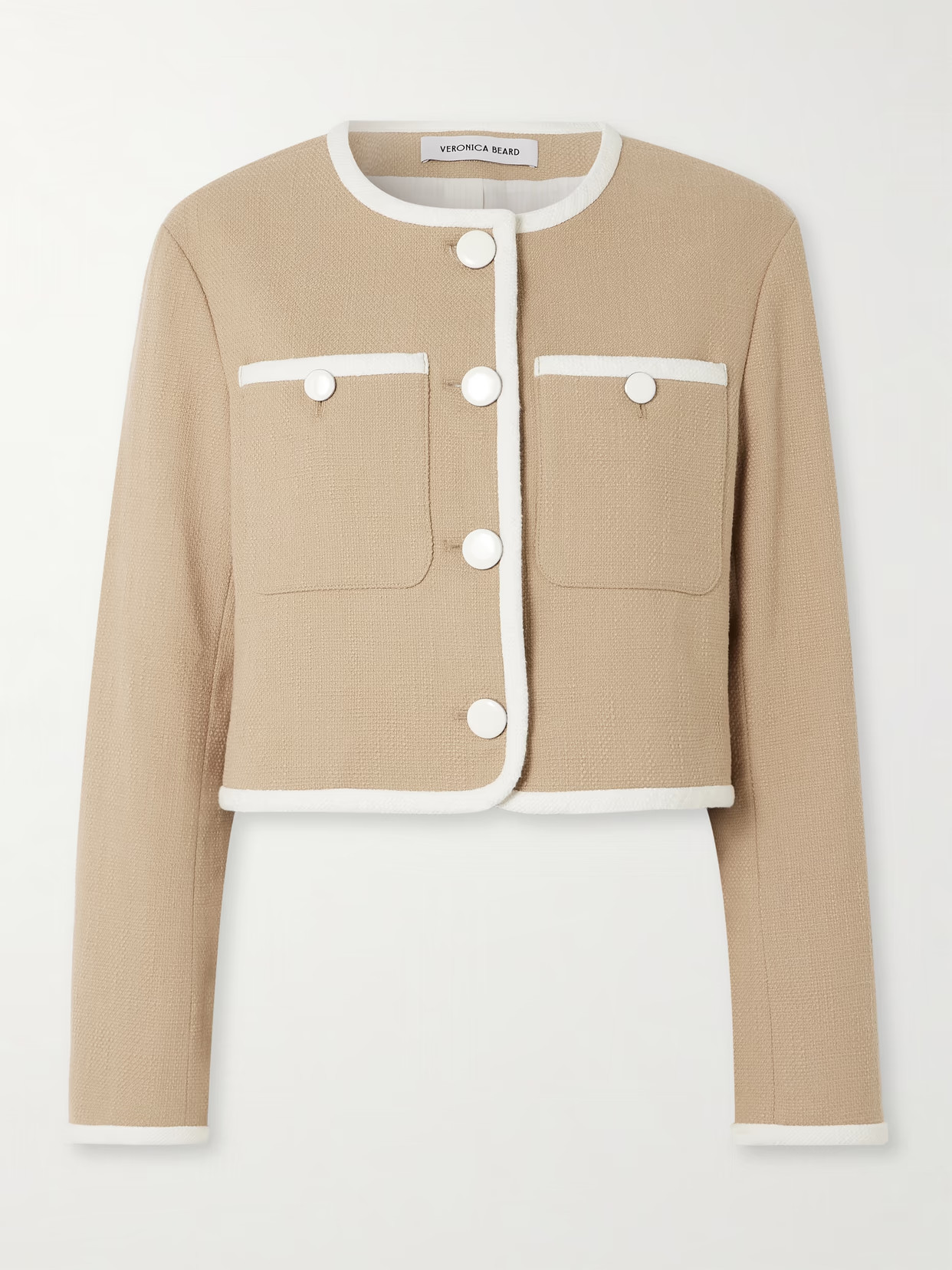 Veronica Beard - Beale Cotton-blend Tweed Jacket - Brown | NET-A-PORTER (US)