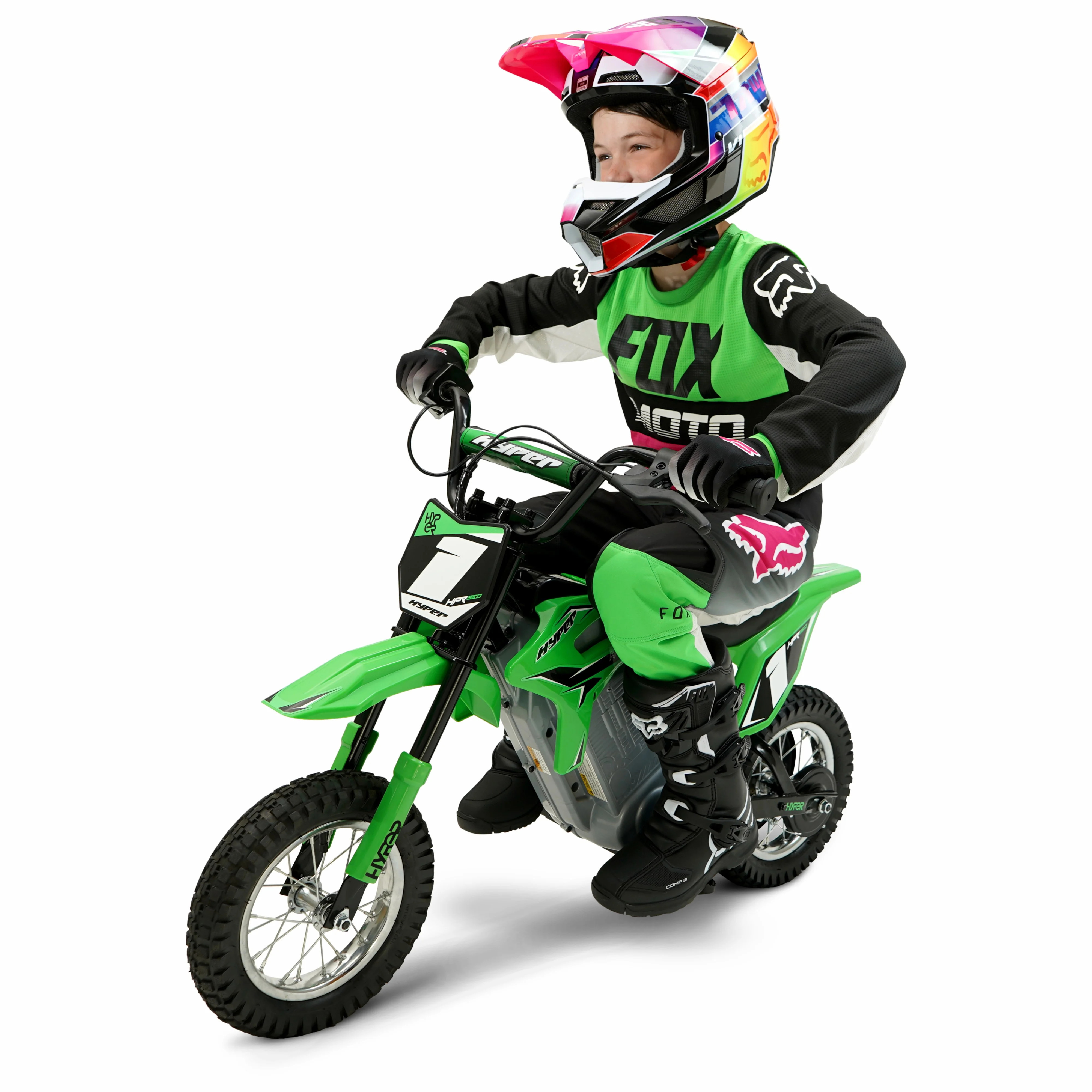 Hyper Toys HPR 350 Dirt Bike 24 Volt Electric Motorcycle in Green | Walmart (US)