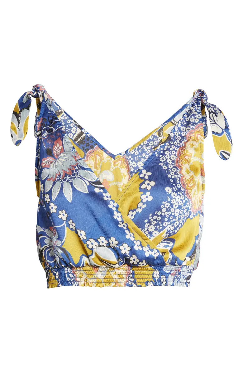 Free People Weekend in Montauk Smocked Crop Tie Strap Tank | Nordstrom | Nordstrom