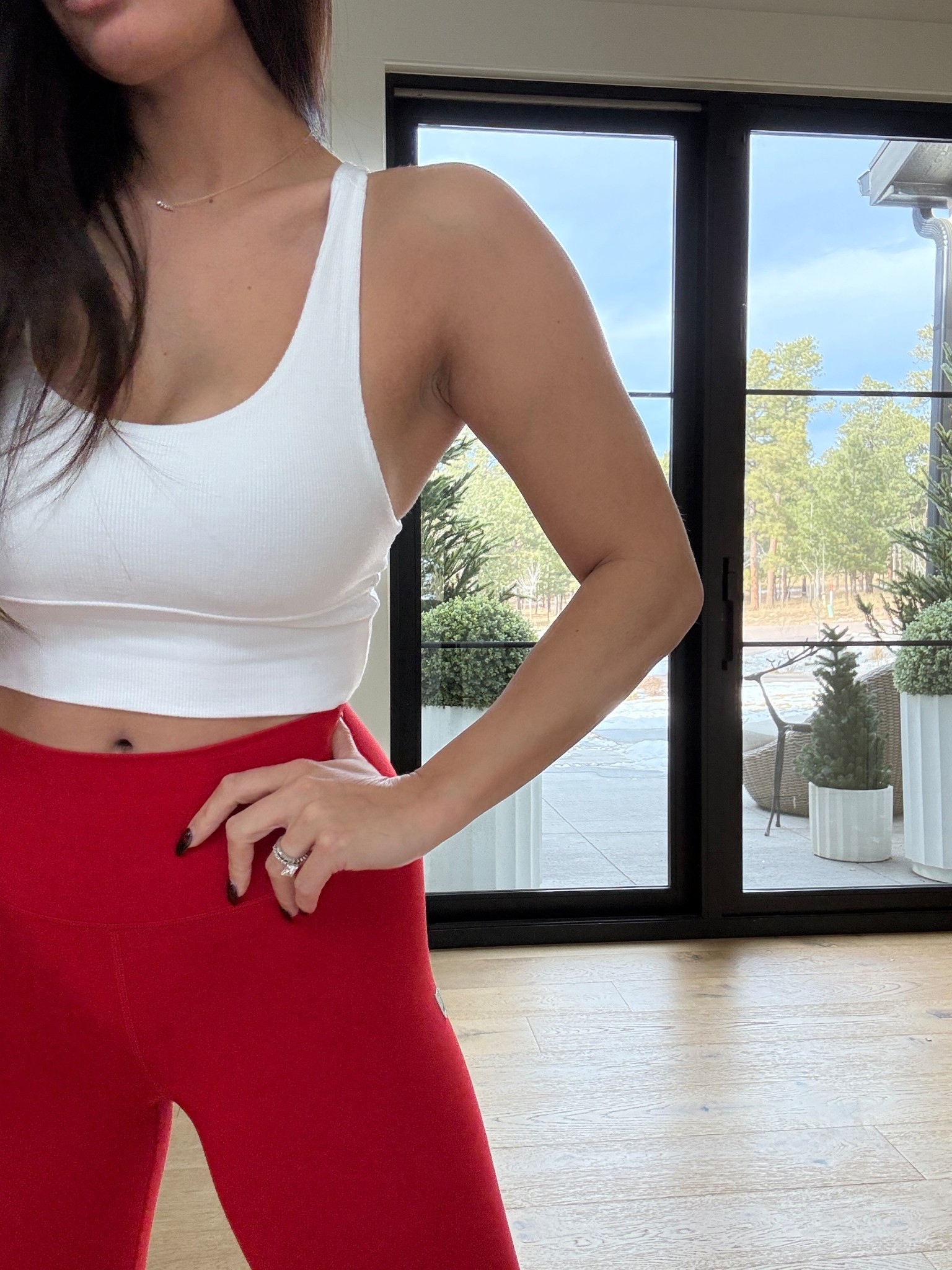 I have been so into red lately! These leggings are awesome! There is a matching sports be as well. Wearing a regular size small in the leggings and s/m in the top.

#LTKActive #LTKootd #LTKfitnessgoals