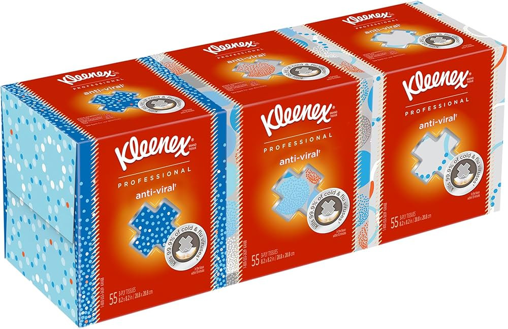 Kleenex Professional Facial Tissue Cube for Business (21286), White, 3 Boxes / Bundle | Amazon (US)