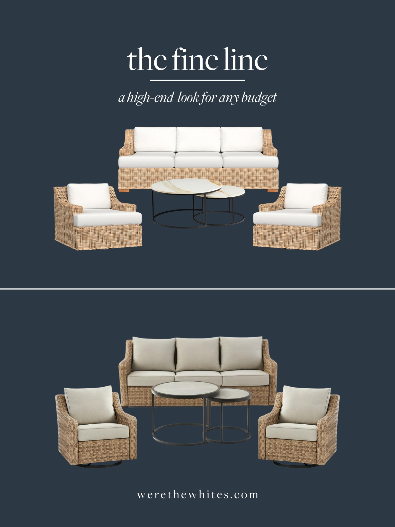 The fine line: outdoor patio sets! We grabbed this viral patio set from Walmart last year, and it’s truly so wonderful. It has a high end look and feel, very similar to this set from Pottery Barn, for a fraction of the price! It’s back in stock but will sell quickly! 

#LTKSeasonal #LTKhome #LTKsalealert