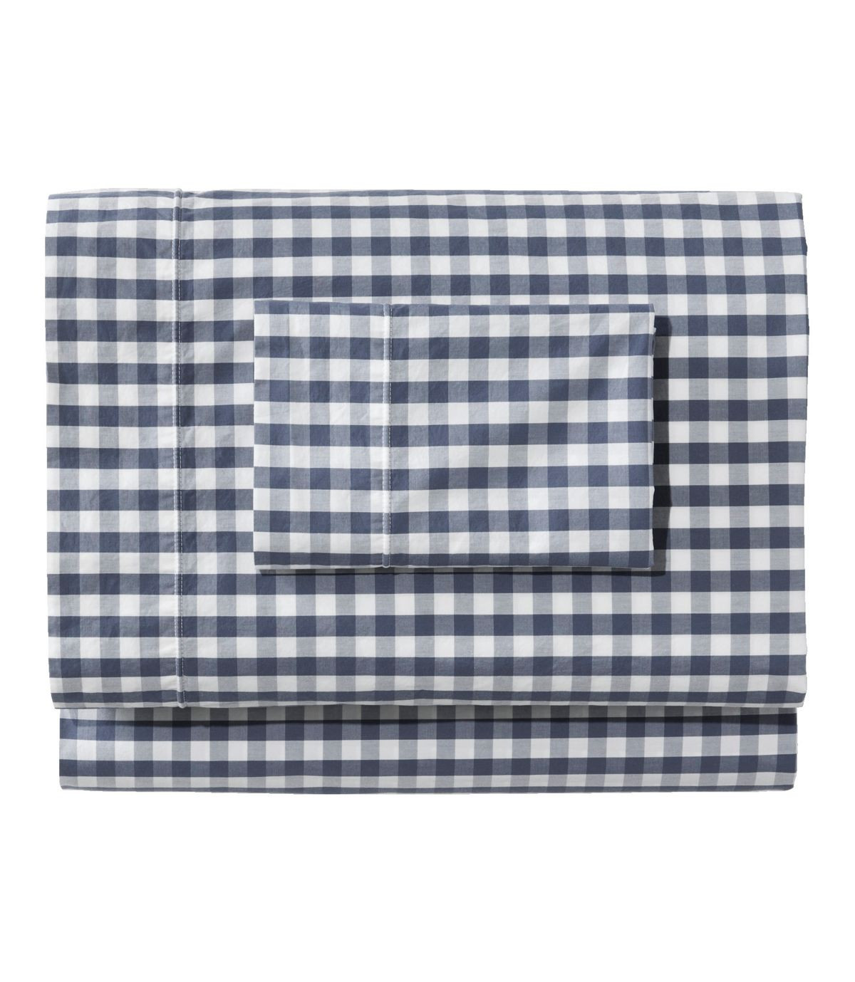 Sunwashed Percale Sheet Collection, Gingham Check | L.L. Bean