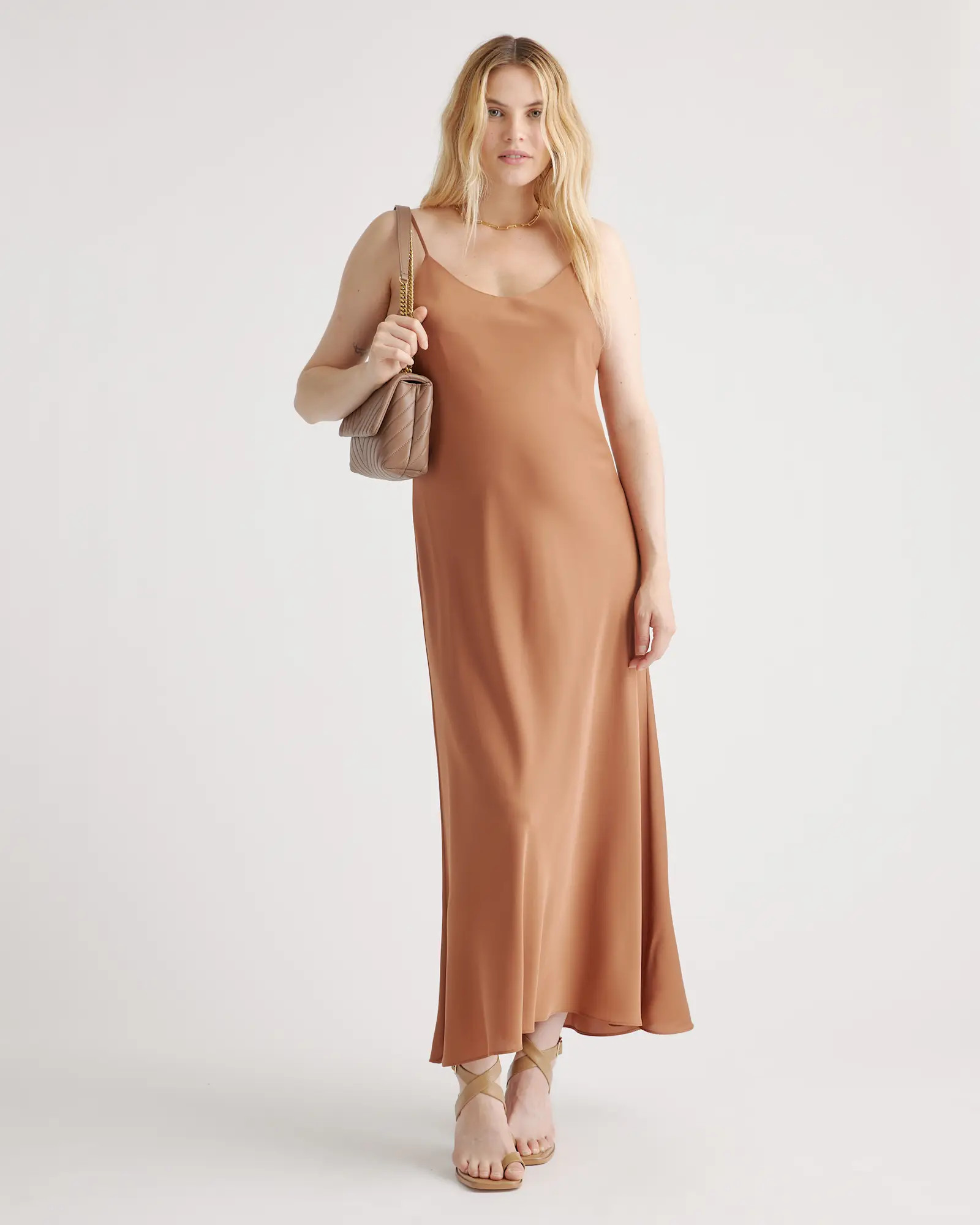Washable Stretch Silk Maternity Slip Dress | Quince
