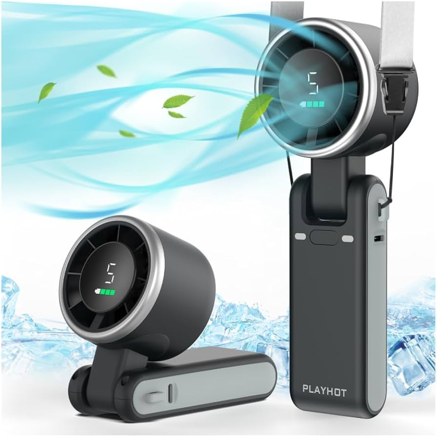 PlayHot Portable Handheld Turbo Fan, Travel Essentials, Gifts for Women/Men | Amazon (US)