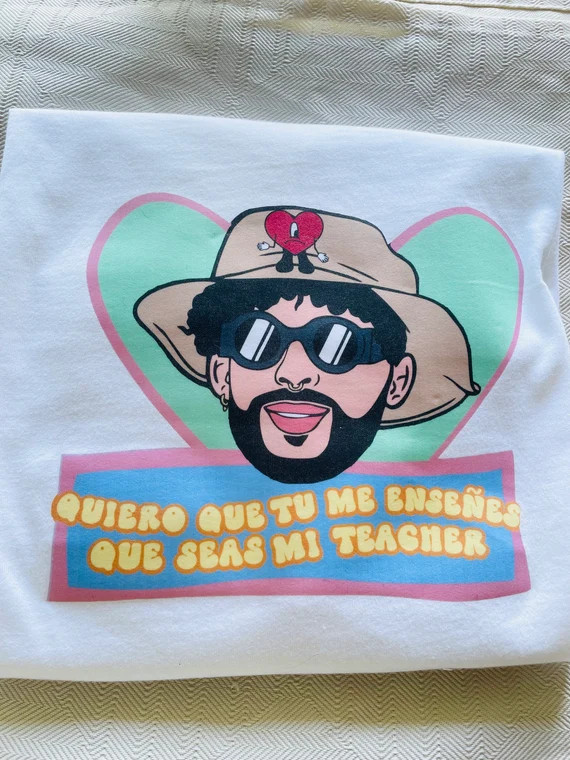 Bad Bunny T-shirt Bad Bunny Tee Teacher Shirt Teacher - Etsy | Etsy (US)