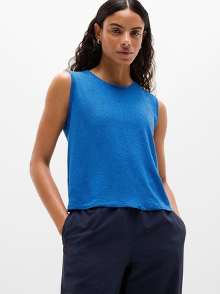 Getaway Linen Blend Muscle Tank | Athleta