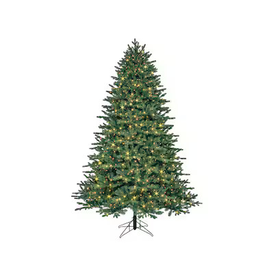 GE 7.5-ft Aspen Fir Easy Shape Pre-lit LED Artificial Christmas Tree | Lowe's