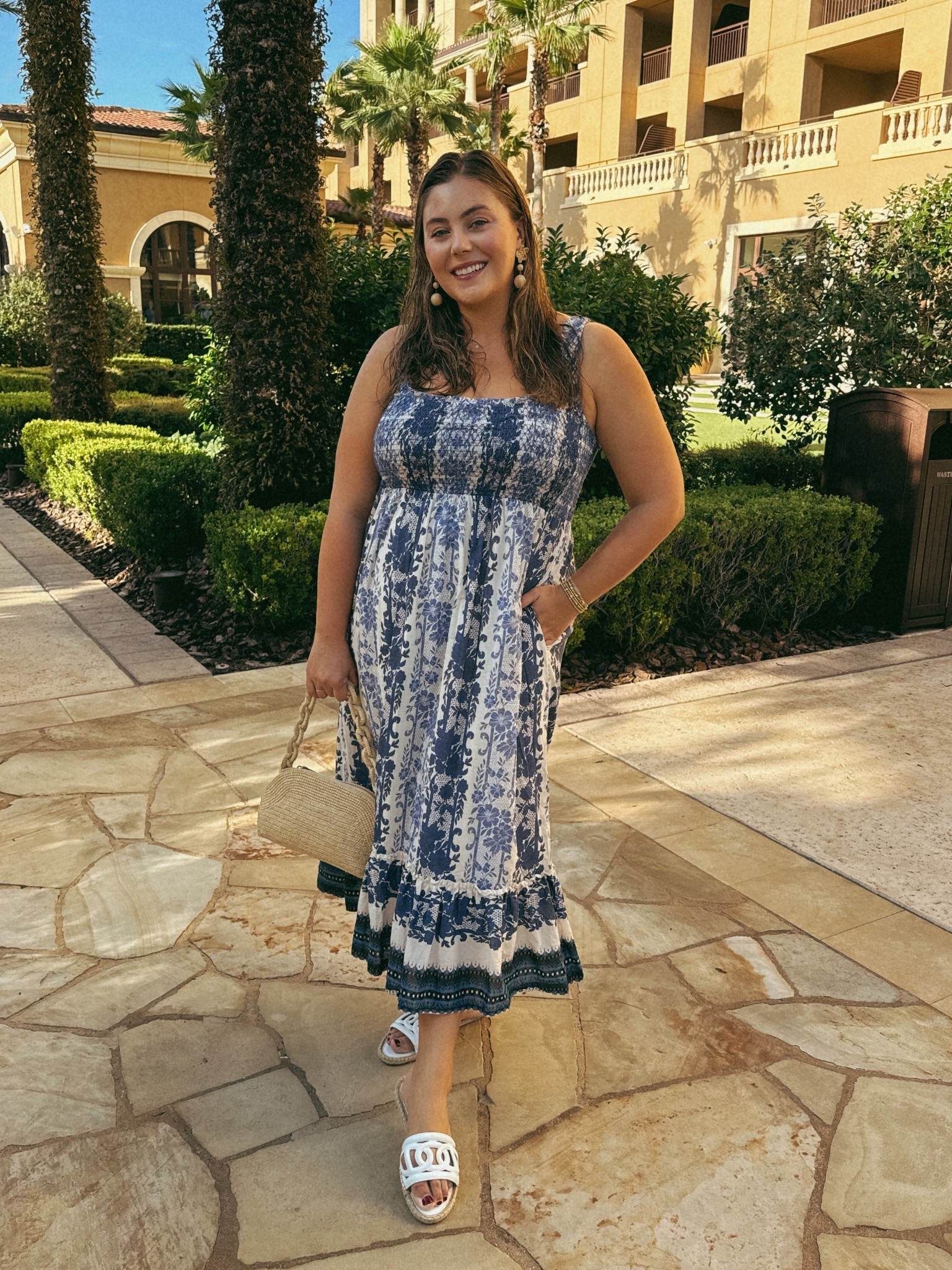Dinner outfit on vacation - wearing size XXL in dress. Use CARALYN15 on your first order at Spanx. 

#LTKTravel #LTKStyleTip #LTKPlusSize