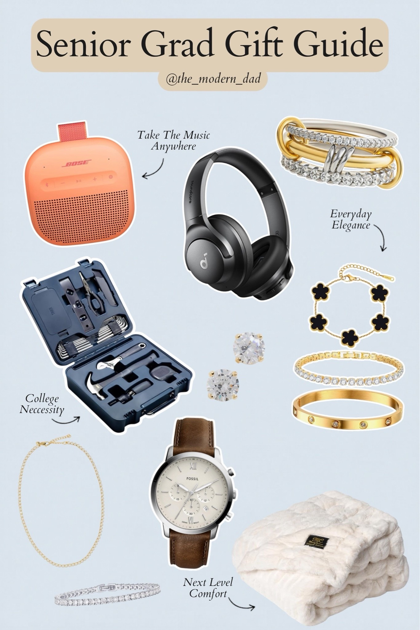 If you know a senior graduating this year, I have the perfect gift guide! 

Everything from practical gifts like tool kits, to timeless accessories and more. 


Graduation Gift Guide, Senior Grad, College Essentials, Amazon Finds